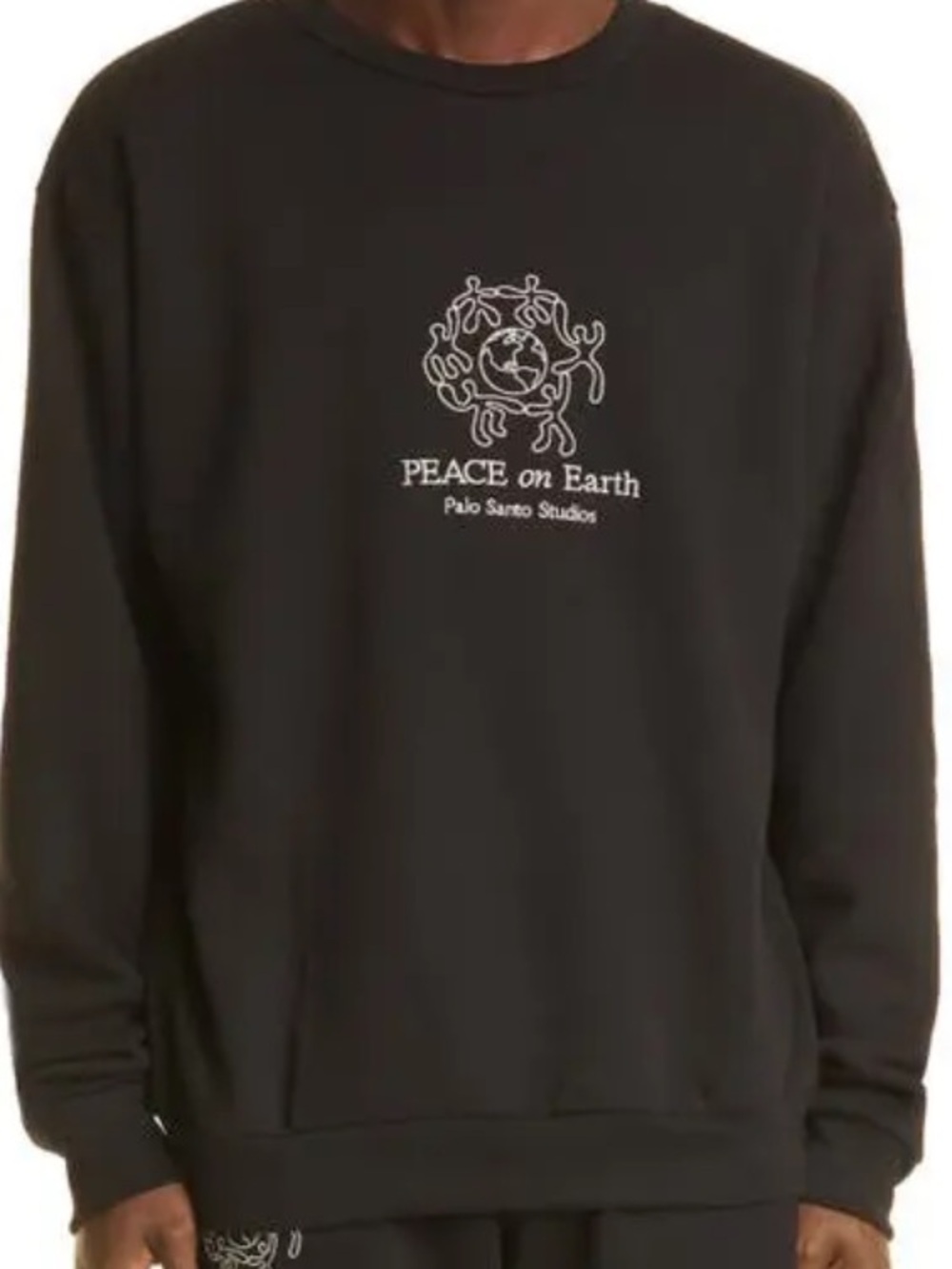 Palo Studios Peace People Crew in Black M/L